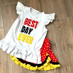 Ruffle shorts set